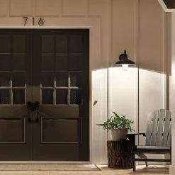 New Elstead Wandlampe außen H: 33,1 cm IP44 Schwarz E27 Maritim