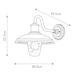 New Elstead Wandlampe außen H: 33,1 cm IP44 Schwarz E27 Maritim