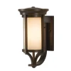 Discount Elstead Wandlampe Außen in Creme Bronze Stahl Glas MERYL