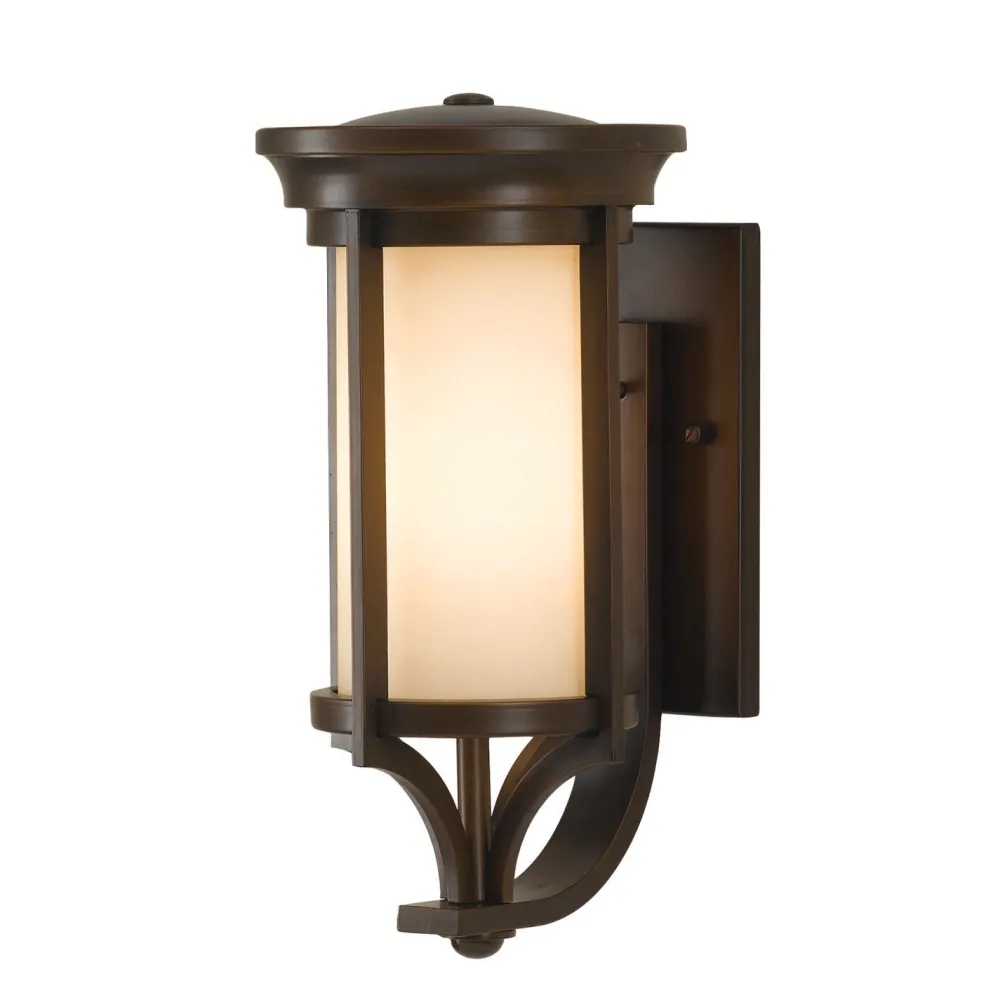 Discount Elstead Wandlampe Außen in Creme Bronze Stahl Glas MERYL