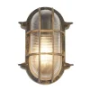 Outlet Searchlight Wandlampe außen IP44 E27 in Gold Antik H: 25 cm Maritim