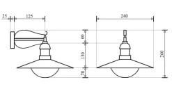 Clearance Easylight Wandlampe außen IP44 in Silber maritimes Design OSLO