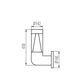 Kanlux Wandlampe außen IP54 Modern Grau Eingang FLANNA* Außenwandleuchten|Moderne Außenleuchten