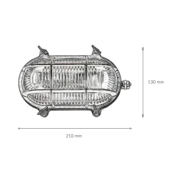 Lido Wandlampe Außen Kupfer Echt-Messing oval IP64* Rustikale Lampen|Metall Lampen