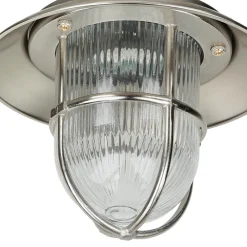 Lido Wandlampe Außen Maritim Messing Riffelglas IP64 Hof* Metall Lampen|Messinglampen