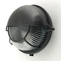 Andromeda Wandlampe außen Maritim Messing Glas E27 IP64 rund Ø 17,5 cm* Außenwandleuchten|Feuchtraumleuchten