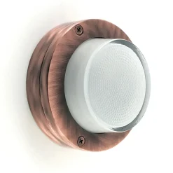 Andromeda Wandlampe außen Messing Glas D: 14 cm rund IP64 G9* Außenwandleuchten|Rustikale Lampen