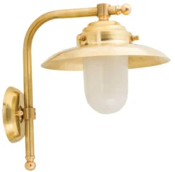 Hot Lido Wandlampe Außen Messing Glas Hof Maritim IP64