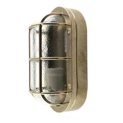 Hot Andromeda Wandlampe außen Messing Glas E27 IP64 23 cm breit Maritim