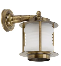 Lido Wandlampe Außen Messing Glas Maritim Haustür* Außenwandleuchten|Rustikale Lampen