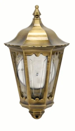 Lido Wandlampe Außen Messing Haustür Rustikal IP43* Außenleuchten Antik|Außenleuchten Messing