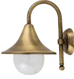 Lido Wandlampe Außen Messing Haus Hof Maritim IP23* Außenleuchten Antik|Außenwandleuchten