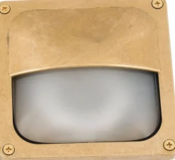 Sale Lido Wandlampe Außen Messing IP64 flach Haus Eingang