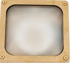 Discount Lido Wandlampe Außen Messing IP64 Haustür eckig Zeitlos