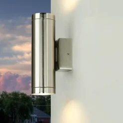 Lido Wandlampe Außen Messing IP64 rostfrei Up Down Haus* Metall Lampen|Messinglampen