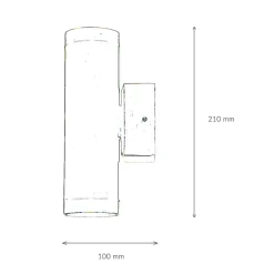 Lido Wandlampe Außen Messing IP64 rostfrei Up Down Haus* Metall Lampen|Messinglampen