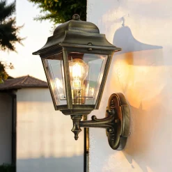 Outlet Lido Wandlampe Außen Messing IP43 Rustikal Haustür