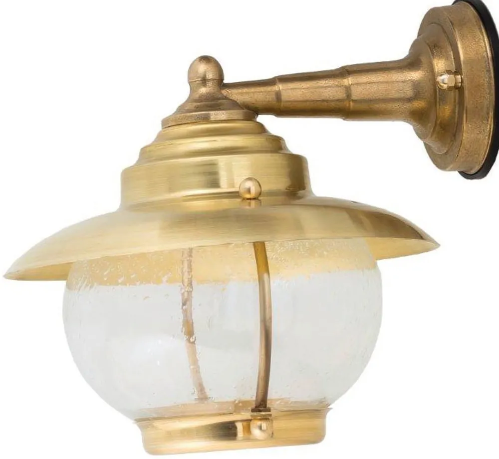 Hot Lido Wandlampe Außen Messing IP23 Maritim Haus PYRGOS