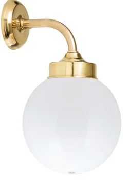 Lido Wandlampe Außen Messing Kugel Schirm Ø20cm VERIA* Metall Lampen|Messinglampen