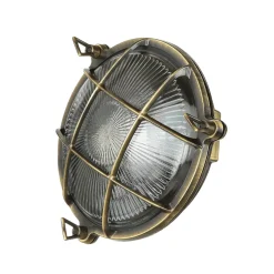 Lido Wandlampe außen Messing Maritim IP64 E27 SERIFOS* Rustikale Lampen|Metall Lampen