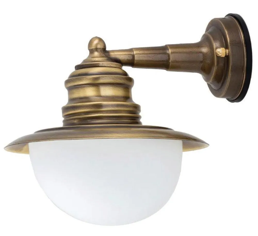 Online Lido Wandlampe Außen Messing Maritim Hof rostfrei PELLA