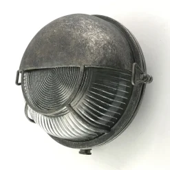 Andromeda Wandlampe außen Messing massiv Glas E27 IP64 D: 17,5 cm