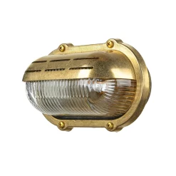 Clearance Lido Wandlampe Außen Messing Maritim oval IP64 Haustür
