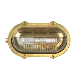 Clearance Lido Wandlampe Außen Messing Maritim oval IP64 Haustür