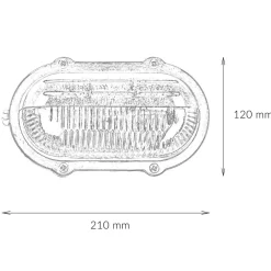 Clearance Lido Wandlampe Außen Messing Maritim oval IP64 Haustür