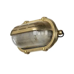Sale Lido Wandlampe Außen Messing Maritim oval IP64 Haus Tür