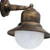 Lido Wandlampe Außen Messing Maritim IP23 Hof Terrasse* Außenleuchten Antik|Außenwandleuchten