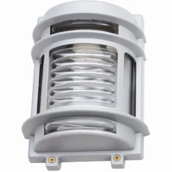 Sale Lido Wandlampe außen Messing massiv Glas H: 22 cm IP64 Grau