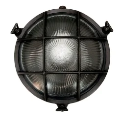 Hot Lido Wandlampe außen Messing massiv Glas E14 IP64 D: 18 cm rund