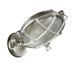 Lido Wandlampe außen Messing massiv Riffelglas E27 IP64 SERIFOS* Rustikale Lampen|Metall Lampen