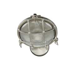 Lido Wandlampe außen Messing massiv Riffelglas E27 IP64 SERIFOS* Rustikale Lampen|Metall Lampen