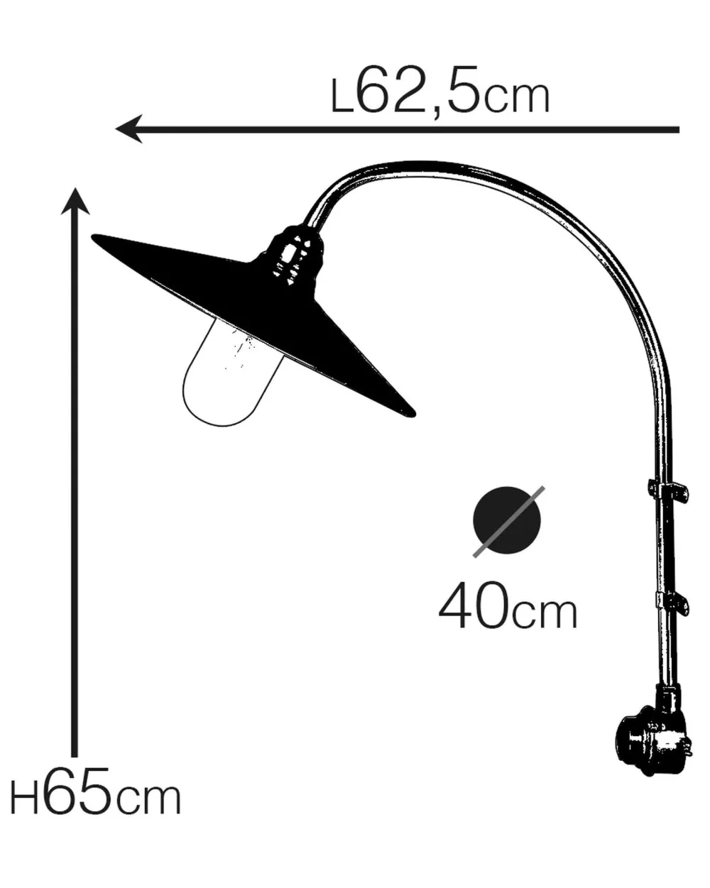 Andromeda Wandlampe außen Messing massiv Glas E27 IP54 65 cm hoch* Außenwandleuchten|Gartenlaternen