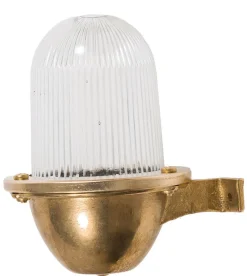 Lido Wandlampe Außen Messing Riffelglas IP64 Maritim* Außenleuchten Antik|Außenleuchten Messing