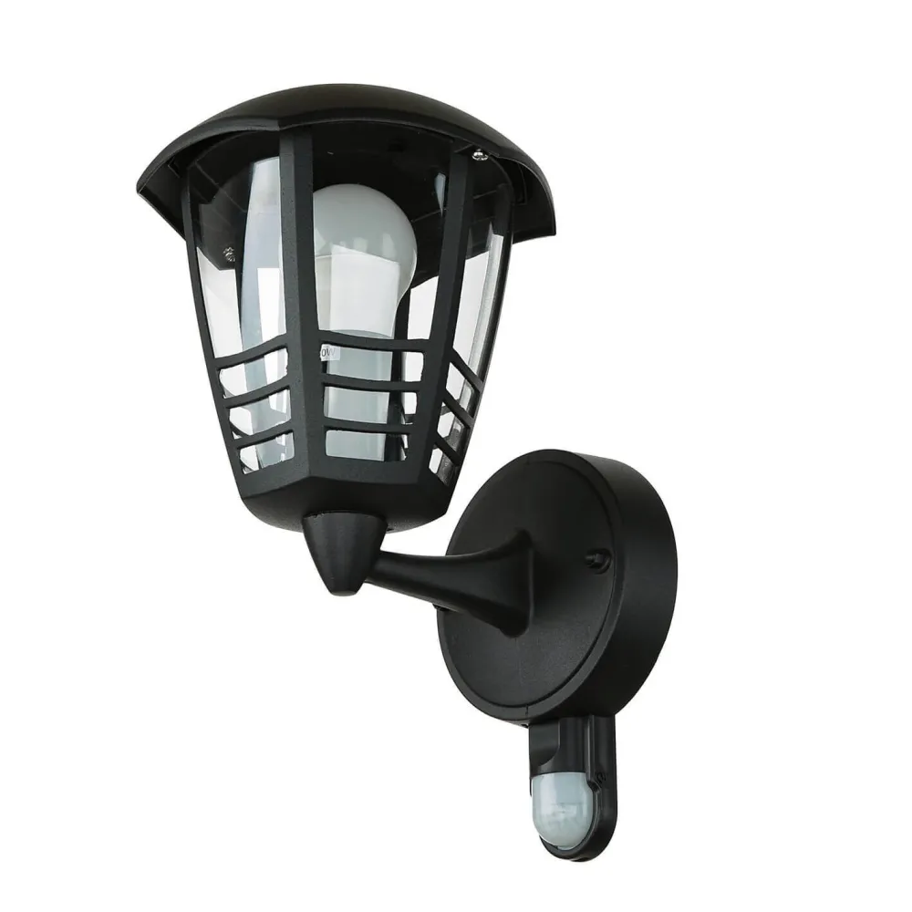 Sale Rabalux Wandlampe Außen mit Bewegungsmelder IP44 E27 Schwarz