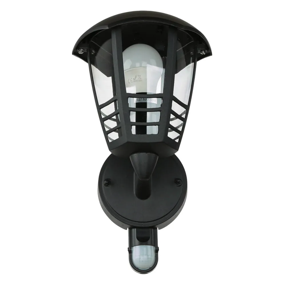 Sale Rabalux Wandlampe Außen mit Bewegungsmelder IP44 E27 Schwarz