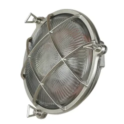 Hot Lido Wandlampe Außen Nickel Echt-Messing IP64 Maritim