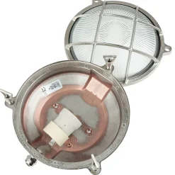 Hot Lido Wandlampe Außen Nickel Echt-Messing IP64 Maritim