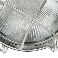 Lido Wandlampe Außen Nickel Echt-Messing rund Ø24cm IP64* Rustikale Lampen|Messinglampen