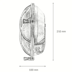 Lido Wandlampe Außen Nickel Echt-Messing rund Ø24cm IP64* Rustikale Lampen|Messinglampen