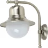 New Lido Wandlampe Außen Nickel Echt-Messing Glas IP23