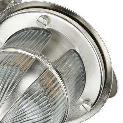 Lido Wandlampe außen Riffelglas Messing in Nickel E27* Außenwandleuchten|Rustikale Lampen