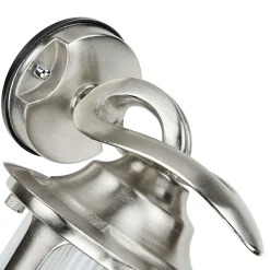 Lido Wandlampe außen Riffelglas Messing in Nickel E27* Außenwandleuchten|Rustikale Lampen