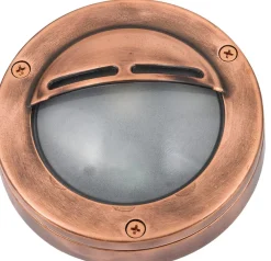 Lido Wandlampe Außen Rund Kupfer Maritim Echt-Messing* Außenwandleuchten|Außenleuchten Antik