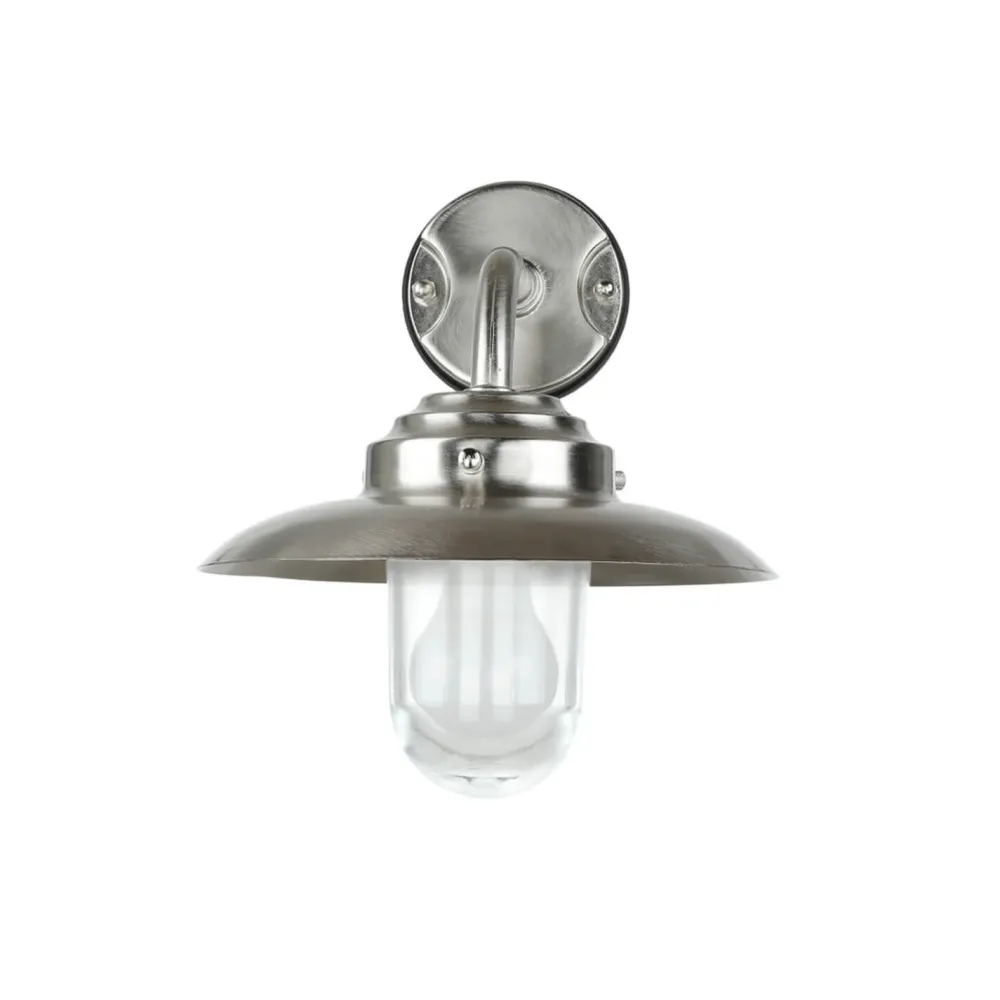 Hot Lido Wandlampe Außen Rustikal Nickel Echt-Messing