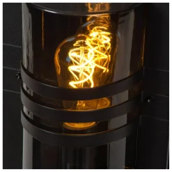 Wandlampe außen Schwarz IP44 E27 H:33 cm Haustür Garten* Außenwandleuchten|Moderne Außenleuchten