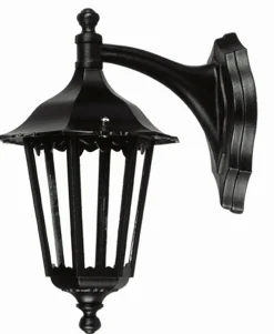 Lido Wandlampe Außen Schwarz IP44 E27 Aluminium Rustikal* Außenleuchten Antik|Außenwandleuchten